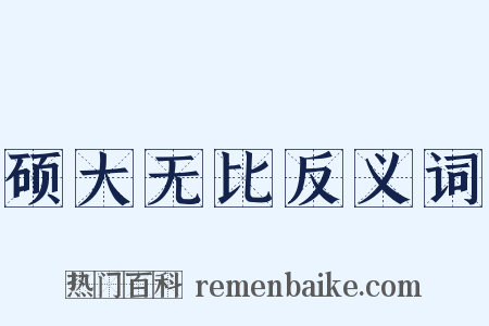 硕大无比反义词是什么意思的图片